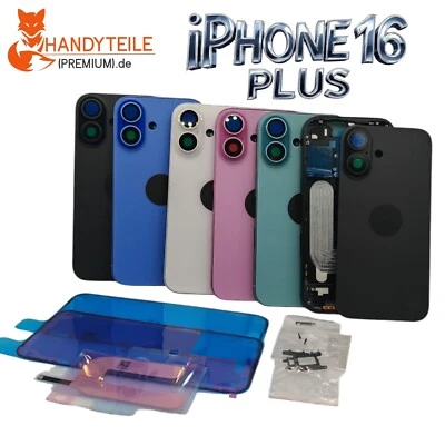 HANDY TEILE PREMIUM iPhone 16 Plus Gehäuse Set Rahmen + Backcover | Premium Qualität Kleber