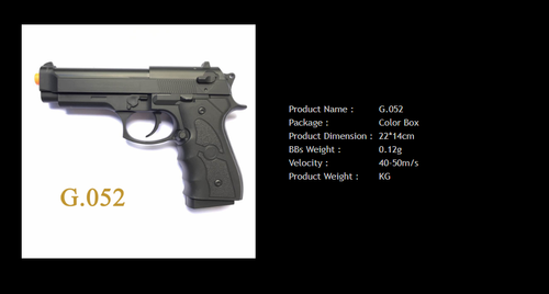 NEU Softairpistole Softair Airsoft Federdruck Pistole G.052 Softairwaffen - Bild 4 von 6