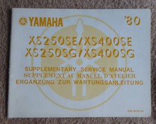Yamaha XS250 XS400 Ergänzung zur Wartungsanleitung (y410-G)