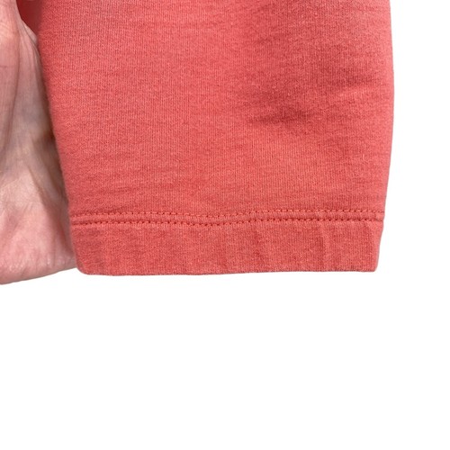 D & Co Womens Sweatshirt Size Large Salmon Side Pockets Crew Neck Hi Low Active - Picture 10 of 12
