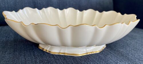 Lenox 11" Oval Scalloped Bowl, 24K Gold Trim, Vintage, Excellent Condition - Photo 1 sur 7
