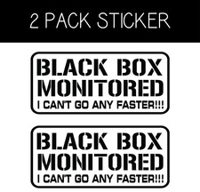 2x BLACK BOX FITTED FUNNY CAR STICKER DECAL YOUNG DRIVER BUMPER WINDOW VINYL