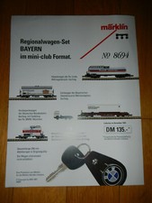 Märklin  Katalog 1991- Regionalwagen-Set Bayern mini-club  Format - wie neu  xx