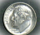 1955 P Roosevelt Dime  Brilliant Uncirculated    F508