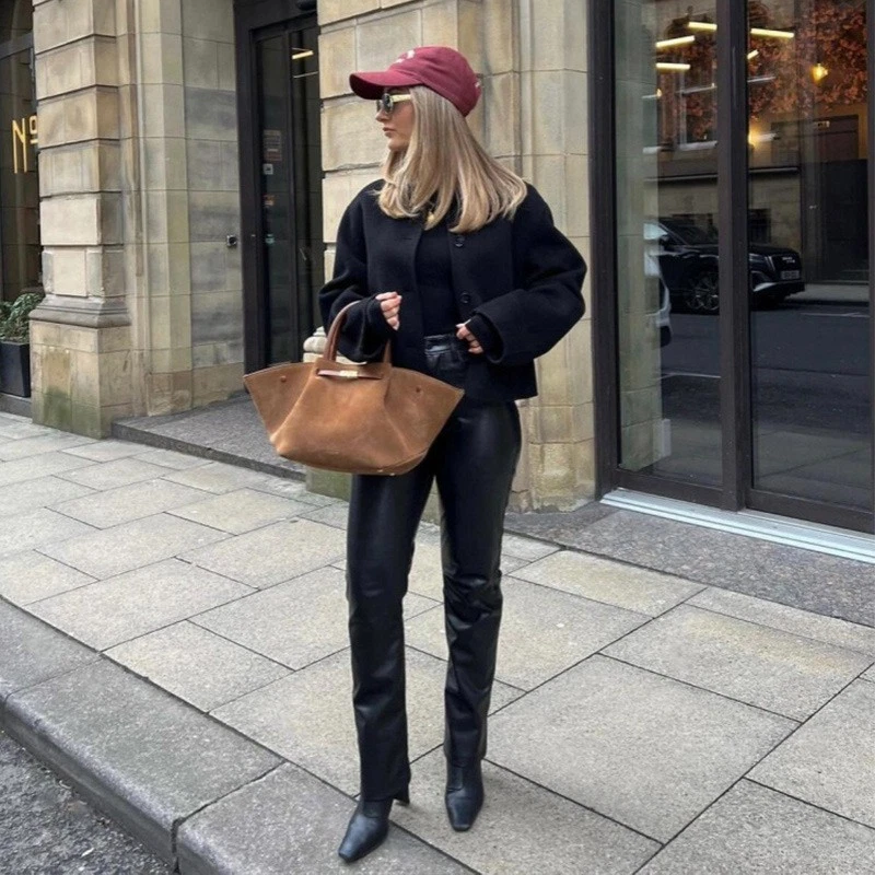 Demellierbag suede frosted tote bag commuter retro shoulder handbag underarm bag - Image 2 of 4