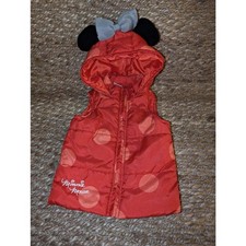 Disney Jr. Minnie Mouse Puffer Vest With Hood Size 18 months Red