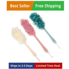 Back Scrubber for Shower,Loofah Long Handle Bath Body Brush,Soft Nylon Mesh S...