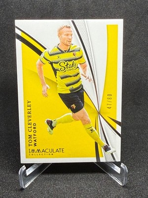 2021 Panini Immaculate Collection Tom Cleverley /80 #186 Watford