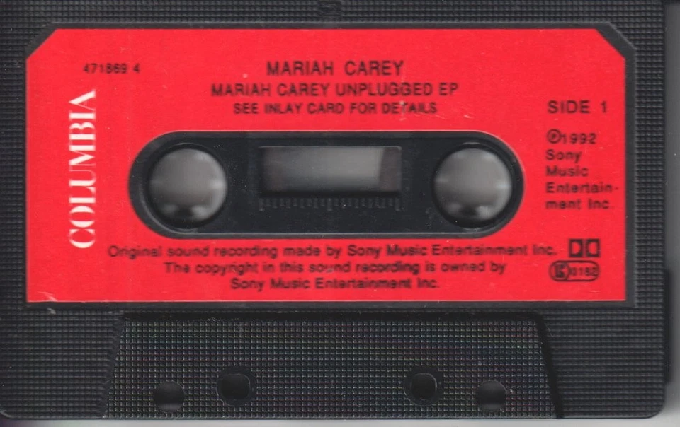 Mariah Carey MTV Unplugged EP Kassette Europa Columbia 1992 Kassette Hat Infos - Bild 4 von 4