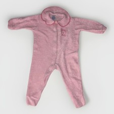 Vintage 1980s Carter's Infant Girls Pink Baby Sleeper 12-18 Months One Piece