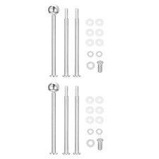 2 Set 3-Tier Cupcake Stand Hardware Fittings for Cake Stand Round Beads Silver