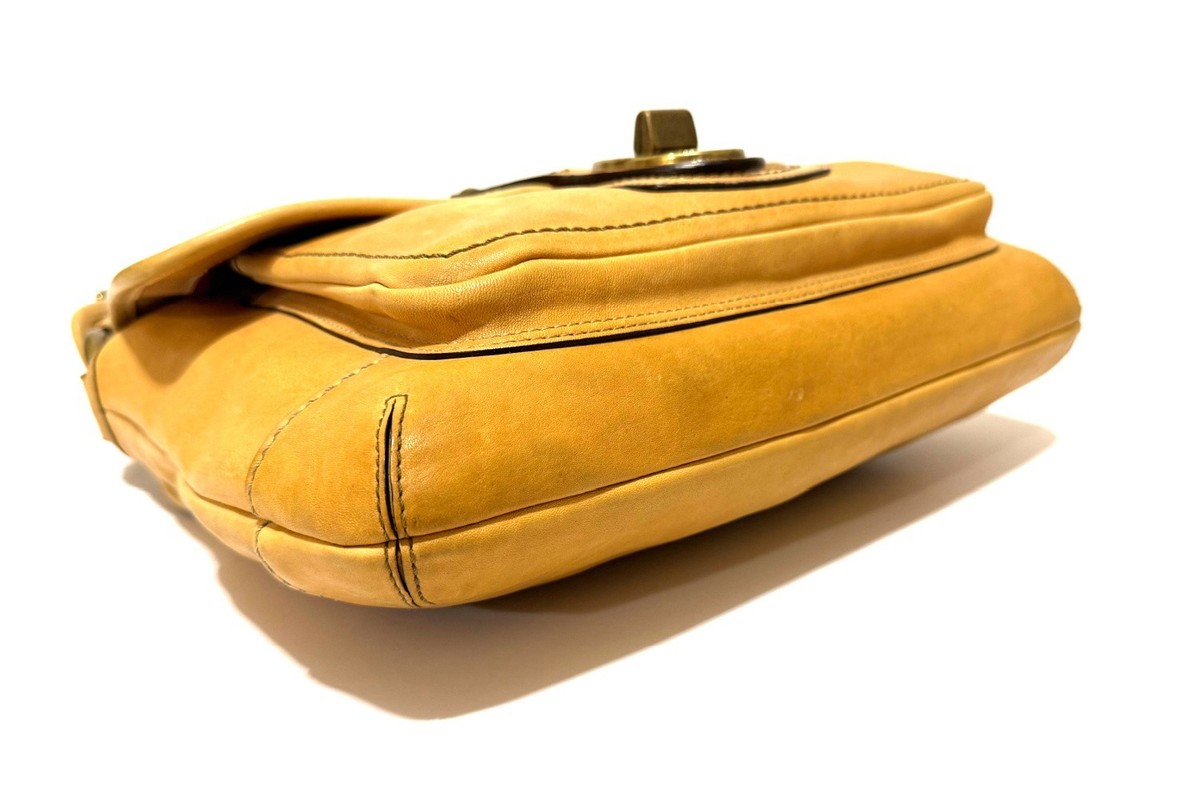 NICE Coach Vintage Y2K Legacy Camel Tan Leather Slim Flap Hobo Bag