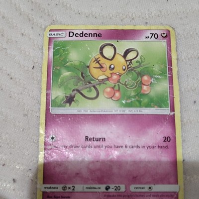 Pokémon Dedenne Basic Regular Fairy 70 HP 20 Attack Standard Pokémon TCG Card