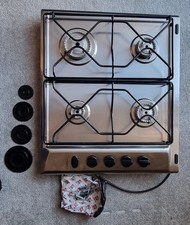 Indesit PAA 642 IX/I WE 58cm Four Burner Gas Hob - Inox