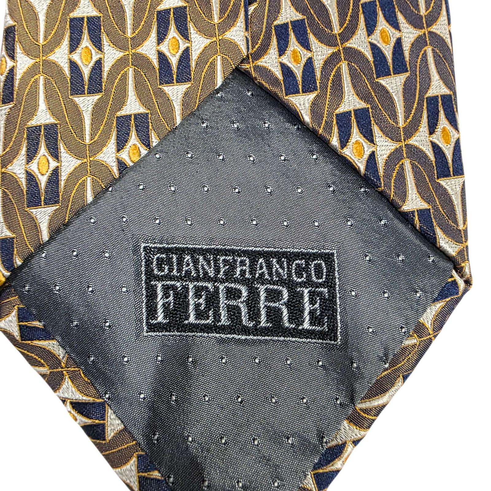 Gianfranco Ferre Silk Geometric Pattern Men's Nec… - image 3