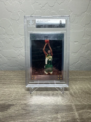 2007-08 Topps Chrome Kevin Durant Rookie RC BGS 8 #131 Thunder Warriors