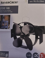 SilverCrest Stove Fan Heat-Powered Thermoelectric Unit 4 Blades 190x70x220mm