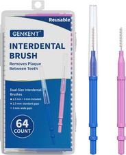 Interdental Brushes for Braces 64 Pieces, 2 Sizes Dental Floss Orthodontic