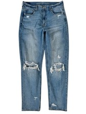 AMERICAN EAGLE Light Wash High-Rise Taper Ankle Mom Denim Jeans Women's Size 6