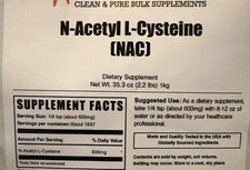 BulkSupplements N-Acetyl L-Cysteine (NAC) Powder Dietary Supplement 35.3oz