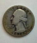 1936D WASHINGTON QUARTER, SILVER,