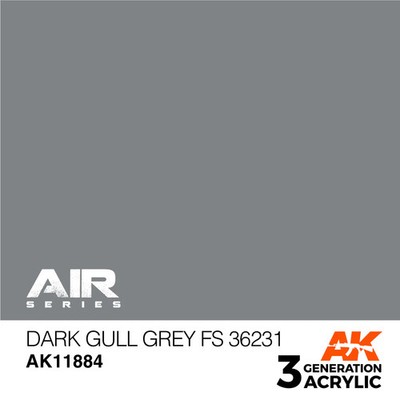 AK Interactive AK11884 Acrylic 3G Air Dark Gull Grey FS 36231 17ml