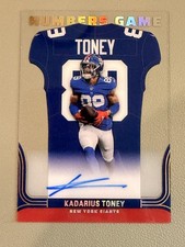 KADARIUS TONEY 2022 Panini Contenders Numbers Game AUTO #NG-KTO New York Giants
