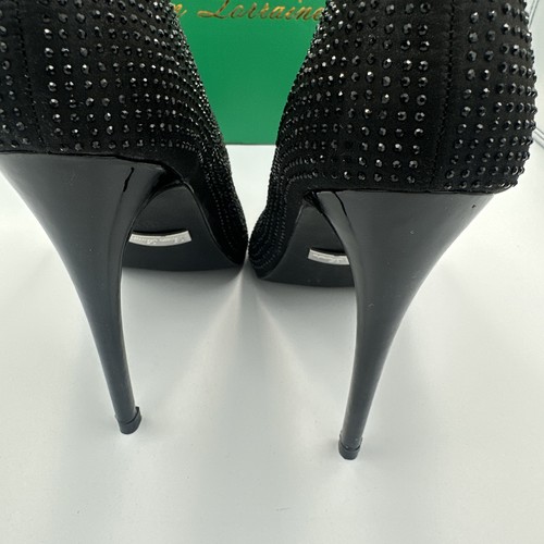 Scarpe decolte Lauren Lorraine tacco alto taglia 11 nere strass festa formale NUOVE - Foto 11 di 15