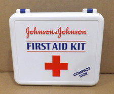 Vintage Johnson & Johnson First Aid Kit "Compact Size" - Empty Box Only
