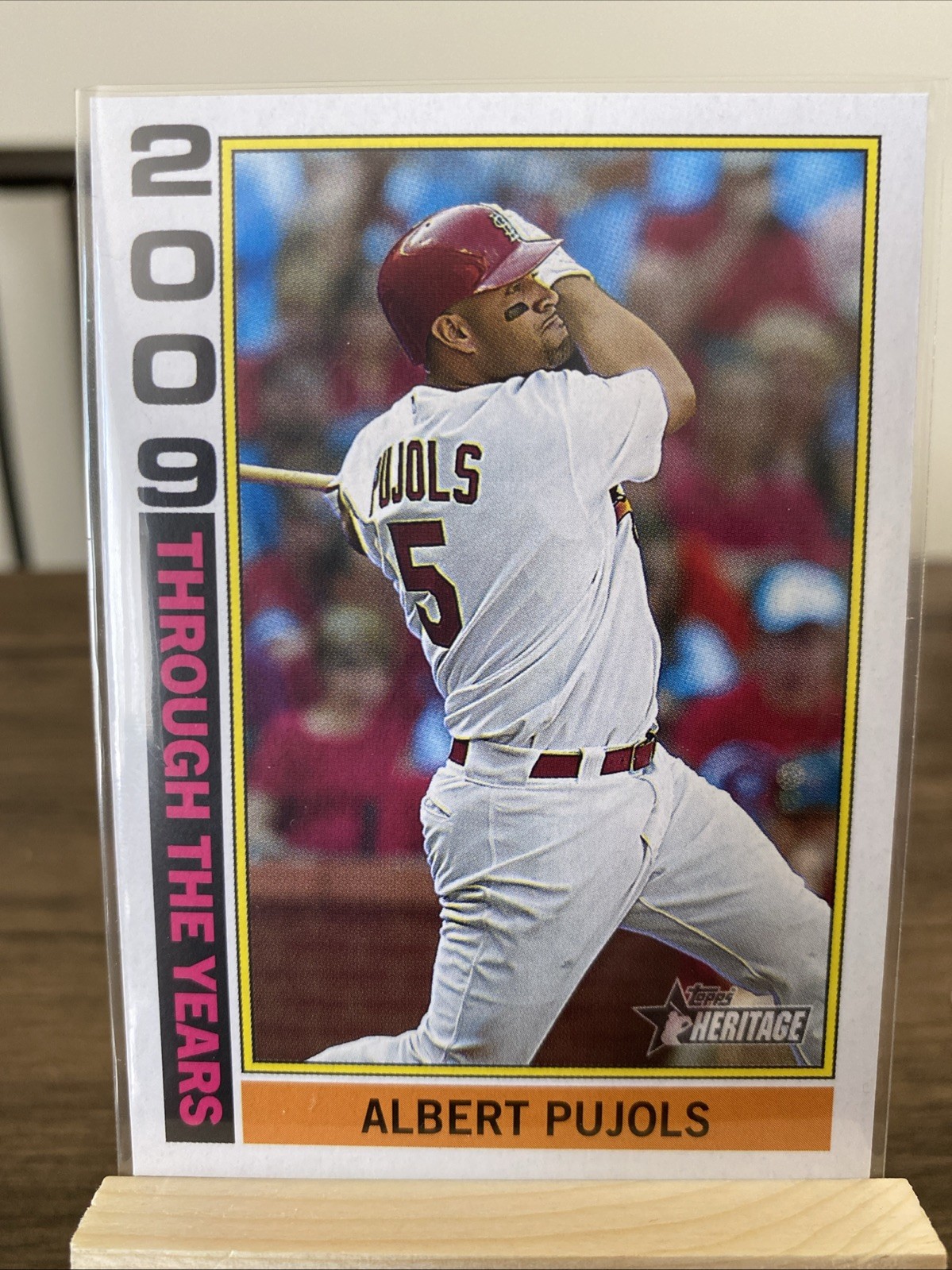 2025 Topps Heritage Albert Pujols Through The Years Card #TTY-19