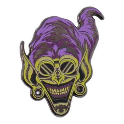 Black Goggles Goblin Graphic Pin
