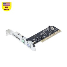 PCI 32bit to 2x USB 2.0  2x PS2 PS/2 Port For PC Keyboard Mouse Adapter Card