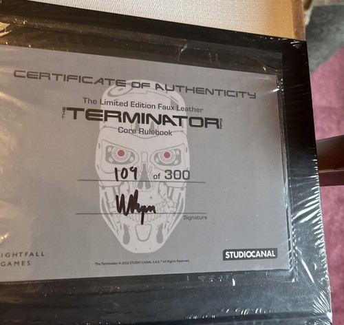 The Terminator RPG: Core Rulebook Nightfall Games Limited Ed 109/300 WRAPPED - Picture 3 of 4
