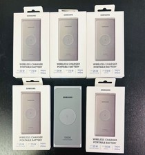 NEW Samsung 2in1 Portable Fast Charge Wireless Charger Power Bank 10000mAh Gray