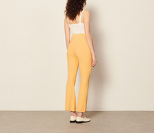 Sandro Women's Orange Knit Flared Trousers Size 34 FR 6 UK 2 US SFPPA00876