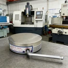 Dia 6.29 Inch Fine Pole Round Permanent Magnetic Chuck,100-120N/cm² Suction