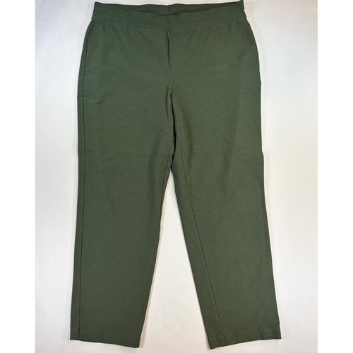 Eileen Fisher, Eileen Fisher Pants Women PL Olive Green Pull On Petite Work Travel Minimalist