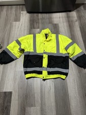 Utility Pro Premium H-Vis Bomber Jacket Men's XXL Yellow  no removable Fleece 