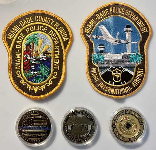 (Set Of 2) Miami-Dade Police Dept. Duty Worn Uniform Shoulder Patches. (NEL2031)