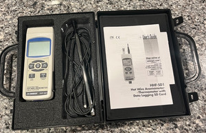 Omega HHF-SD1 Hot Wire Anemometer Thermometer Air Velocity Meter