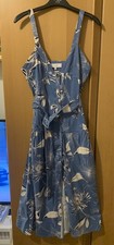 Blue and White Summer Dress From Reiss Size 8 Excellent Condition