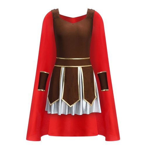 Women Cape Show Costume Ancient Greek Cosplay Party Uniform Armor Dress Fancy - Picture 14 of 42