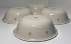 4 Corelle Mirage 6.25” Cereal / Salad Bowls Beige W/Yellow Diamond Pattern Nice — photo 6