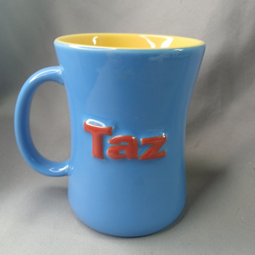 Looney Tunes Tasmanian Devil TAZ 3d Coffee Mug Tea Cup Vintage Stoneware Blue - Picture 3 of 8