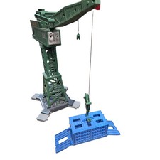 Thomas & Friends Cranky the Crane Playset w/ Cargo Load, Green/Blue/Gray