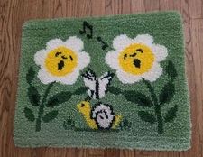 Singing Sunflowers Latch Hook Mat 20x26"