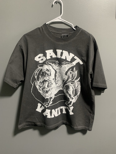 Saint Vanity 'Classic Logo' T-Shirt Grey / White (Small) - Picture 4 of 4