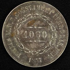 1857 Brazil 1000 Reis - Free Shipping USA