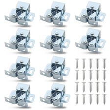 12 Pcs Cabinet Latch Double Roller Catch Cabinet Door Latch and Catch