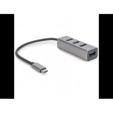 Rocstor Y10A228-A1 PORTABLE 4 PORT HUB - ALUMINUM USB-C TO 4X USB-A - USB 3.0 HU